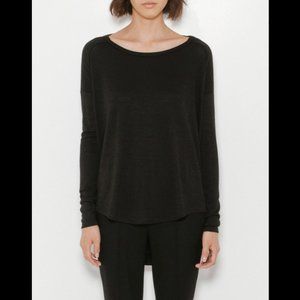 RAG & BONE JEAN BLACK CUTOUT BACK LONG SLEEVE SHOW OFF SOFT TOP